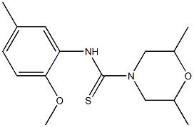 N-(2-methoxy-5-methylphenyl)-2,6-dimethylmorpholine-4-carbothioamide Structure