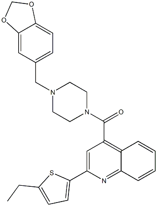 [4-(1,3-benzodioxol-5-ylmethyl)piperazin-1-yl]-[2-(5-ethylthiophen-2-yl)quinolin-4-yl]methanone