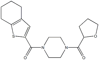 oxolan-2-yl-[4-(4,5,6,7-tetrahydro-1-benzothiophene-2-carbonyl)piperazin-1-yl]methanone Structure