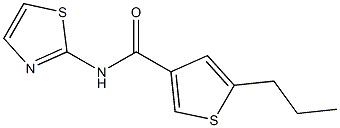 5-propyl-N-(1,3-thiazol-2-yl)thiophene-3-carboxamide,,结构式