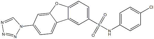N-(4-chlorophenyl)-7-(tetrazol-1-yl)dibenzofuran-2-sulfonamide