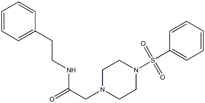 2-[4-(benzenesulfonyl)piperazin-1-yl]-N-(2-phenylethyl)acetamide Structure