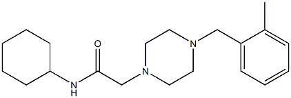  N-cyclohexyl-2-[4-[(2-methylphenyl)methyl]piperazin-1-yl]acetamide