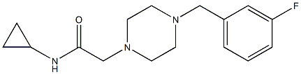 N-cyclopropyl-2-[4-[(3-fluorophenyl)methyl]piperazin-1-yl]acetamide