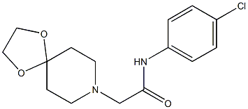 N-(4-chlorophenyl)-2-(1,4-dioxa-8-azaspiro[4.5]decan-8-yl)acetamide,,结构式