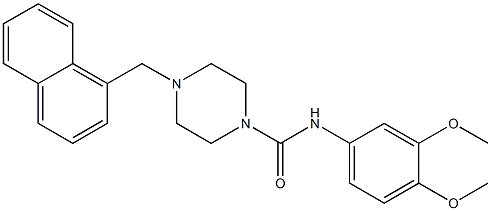 N-(3,4-dimethoxyphenyl)-4-(naphthalen-1-ylmethyl)piperazine-1-carboxamide Structure