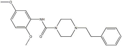 N-(2,5-dimethoxyphenyl)-4-(2-phenylethyl)piperazine-1-carboxamide Structure