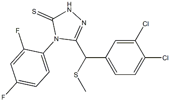 3-[(3,4-dichlorophenyl)methylsulfanylmethyl]-4-(2,4-difluorophenyl)-1H-1,2,4-triazole-5-thione Structure