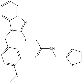 N-(furan-2-ylmethyl)-2-[1-[(4-methoxyphenyl)methyl]benzimidazol-2-yl]sulfanylacetamide