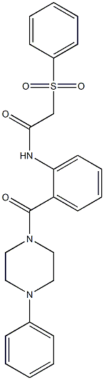 2-(benzenesulfonyl)-N-[2-(4-phenylpiperazine-1-carbonyl)phenyl]acetamide Structure