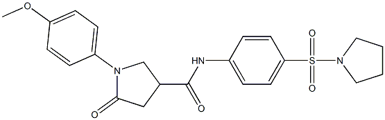 1-(4-methoxyphenyl)-5-oxo-N-(4-pyrrolidin-1-ylsulfonylphenyl)pyrrolidine-3-carboxamide Struktur