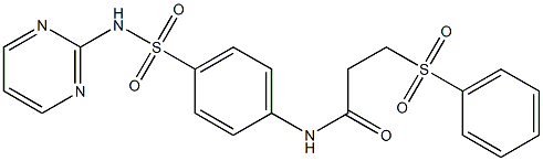 3-(benzenesulfonyl)-N-[4-(pyrimidin-2-ylsulfamoyl)phenyl]propanamide Structure
