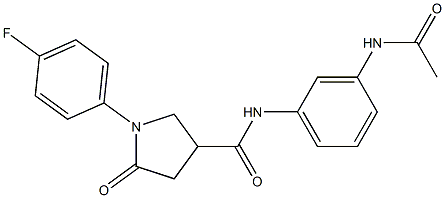 N-(3-acetamidophenyl)-1-(4-fluorophenyl)-5-oxopyrrolidine-3-carboxamide