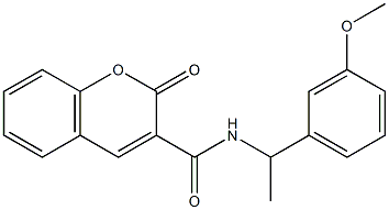 N-[1-(3-methoxyphenyl)ethyl]-2-oxochromene-3-carboxamide