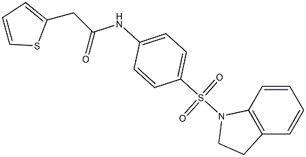N-[4-(2,3-dihydroindol-1-ylsulfonyl)phenyl]-2-thiophen-2-ylacetamide