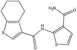 N-(3-carbamoylthiophen-2-yl)-4,5,6,7-tetrahydro-1-benzothiophene-3-carboxamide