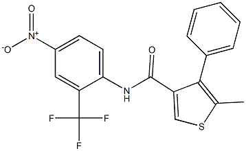5-methyl-N-[4-nitro-2-(trifluoromethyl)phenyl]-4-phenylthiophene-3-carboxamide