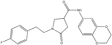N-(2,3-dihydro-1,4-benzodioxin-6-yl)-1-[2-(4-fluorophenyl)ethyl]-5-oxopyrrolidine-3-carboxamide