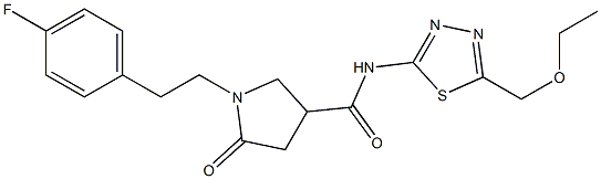 N-[5-(ethoxymethyl)-1,3,4-thiadiazol-2-yl]-1-[2-(4-fluorophenyl)ethyl]-5-oxopyrrolidine-3-carboxamide