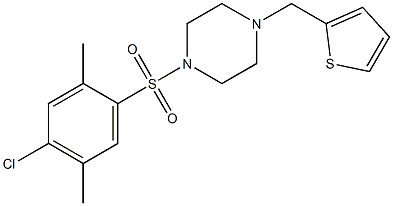 1-(4-chloro-2,5-dimethylphenyl)sulfonyl-4-(thiophen-2-ylmethyl)piperazine