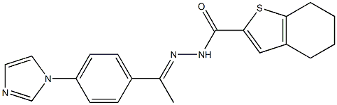 N-[(E)-1-(4-imidazol-1-ylphenyl)ethylideneamino]-4,5,6,7-tetrahydro-1-benzothiophene-2-carboxamide