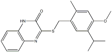 3-[(4-methoxy-2-methyl-5-propan-2-ylphenyl)methylsulfanyl]-1H-quinoxalin-2-one Structure