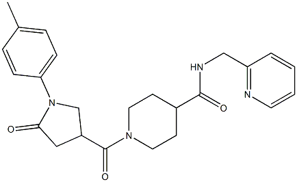 1-[1-(4-methylphenyl)-5-oxopyrrolidine-3-carbonyl]-N-(pyridin-2-ylmethyl)piperidine-4-carboxamide