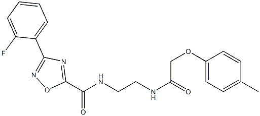 3-(2-fluorophenyl)-N-[2-[[2-(4-methylphenoxy)acetyl]amino]ethyl]-1,2,4-oxadiazole-5-carboxamide Structure