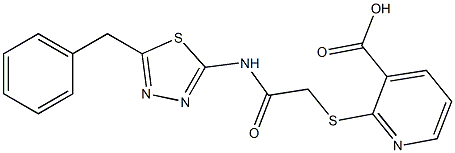 2-[2-[(5-benzyl-1,3,4-thiadiazol-2-yl)amino]-2-oxoethyl]sulfanylpyridine-3-carboxylic acid