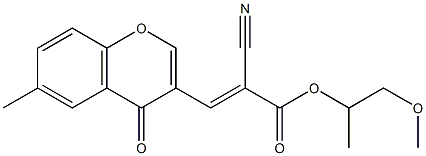1-methoxypropan-2-yl (E)-2-cyano-3-(6-methyl-4-oxochromen-3-yl)prop-2-enoate