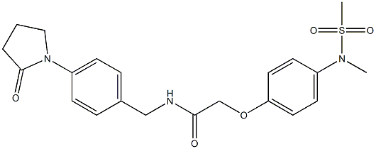 2-[4-[methyl(methylsulfonyl)amino]phenoxy]-N-[[4-(2-oxopyrrolidin-1-yl)phenyl]methyl]acetamide