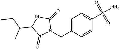 4-[(4-butan-2-yl-2,5-dioxoimidazolidin-1-yl)methyl]benzenesulfonamide Structure