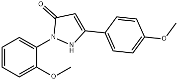 2-(2-methoxyphenyl)-5-(4-methoxyphenyl)-1H-pyrazol-3-one Struktur