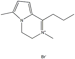 2,6-dimethyl-1-propyl-3,4-dihydropyrrolo[1,2-a]pyrazin-2-ium bromide Struktur