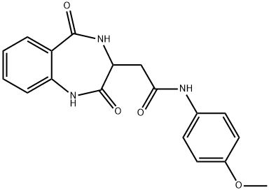 2-(2,5-dioxo-3,4-dihydro-1H-1,4-benzodiazepin-3-yl)-N-(4-methoxyphenyl)acetamide Structure