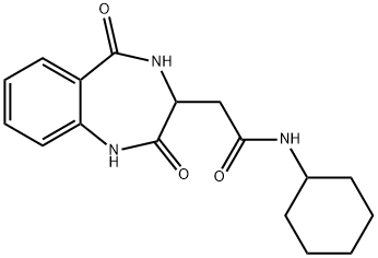 N-cyclohexyl-2-(2,5-dioxo-3,4-dihydro-1H-1,4-benzodiazepin-3-yl)acetamide Structure