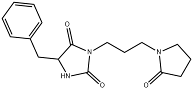 5-benzyl-3-[3-(2-oxopyrrolidin-1-yl)propyl]imidazolidine-2,4-dione Struktur