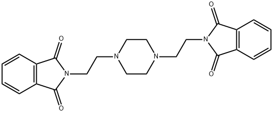 2-[2-[4-[2-(1,3-dioxoisoindol-2-yl)ethyl]piperazin-1-yl]ethyl]isoindole-1,3-dione 化学構造式