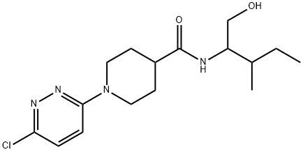 1-(6-chloropyridazin-3-yl)-N-(1-hydroxy-3-methylpentan-2-yl)piperidine-4-carboxamide Structure