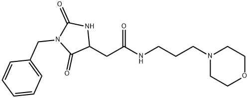 2-(1-benzyl-2,5-dioxoimidazolidin-4-yl)-N-(3-morpholin-4-ylpropyl)acetamide Structure