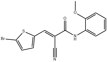 (E)-3-(5-bromothiophen-2-yl)-2-cyano-N-(2-methoxyphenyl)prop-2-enamide Structure