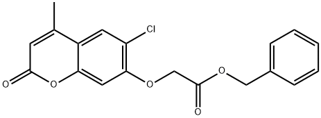 benzyl 2-(6-chloro-4-methyl-2-oxochromen-7-yl)oxyacetate Structure