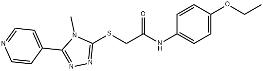N-(4-ethoxyphenyl)-2-[(4-methyl-5-pyridin-4-yl-1,2,4-triazol-3-yl)sulfanyl]acetamide Structure