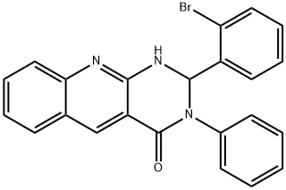 2-(2-bromophenyl)-3-phenyl-1,2-dihydropyrimido[4,5-b]quinolin-4-one Structure