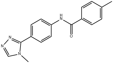 4-methyl-N-[4-(4-methyl-1,2,4-triazol-3-yl)phenyl]benzamide Structure