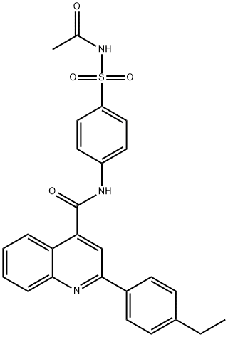 N-[4-(acetylsulfamoyl)phenyl]-2-(4-ethylphenyl)quinoline-4-carboxamide|N-(4-(N-乙酰氨磺酰基)苯基)-2-(4-乙基苯基)喹啉-4-甲酰胺