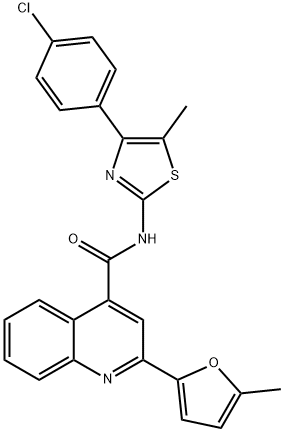 N-[4-(4-chlorophenyl)-5-methyl-1,3-thiazol-2-yl]-2-(5-methylfuran-2-yl)quinoline-4-carboxamide Structure