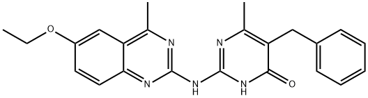 5-benzyl-2-[(6-ethoxy-4-methylquinazolin-2-yl)amino]-6-methyl-1H-pyrimidin-4-one 结构式