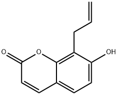 7-hydroxy-8-prop-2-enylchromen-2-one Struktur