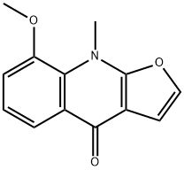 8-methoxy-9-methylfuro[2,3-b]quinolin-4-one Struktur